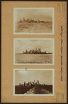 North (Hudson) River - Shore and skyline - Manhattan - Battery - 14th Street - [Brooklyn and Manhattan Bridges spanning the East River.]