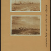 North (Hudson) River - Shore and skyline - Manhattan - Battery - 14th Street - [Brooklyn and Manhattan Bridges spanning the East River.]