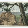 Pikes Peak through Gates Ajar, Garden of the Gods, Colorado