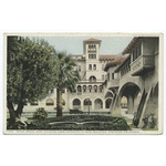 Hotel Green, E. Bldg. from Veranda of W. Bldg., Pasadena, Calif.