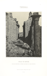 Thèbes. Palais de Karnak, cour des Bubastites et entrée principale de la salle hypostyle.