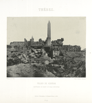 Thèbes. Palais de Karnak, sanctuaire de granit et salle hypostyle.