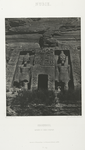 Nubie. Ibsamboul, entrée du spéos de d'Hathor.