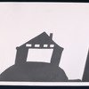 Silhouette of a house (puppet cutout by Bil Baird?)