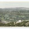 Pasadena from Echo Mountain, Mt. Lowe, California