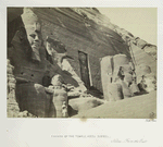 Facade of the temple, Abou Simbel, Nubia -- from the east
