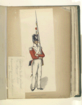 Guardia de los poderes de Mexico 1850. Originalskizze einer Schulkameraden aus Durango: Mexico.