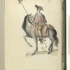 Mounted soldier with lance.]