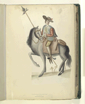 Mounted soldier with lance.