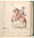 Varias compañias . . . idem, de mangas azules, encarnes y moradas, [...] conmedias lunas y algunas confuciles