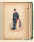 Soldier in blue uniform