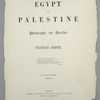 Egypt and Palestine