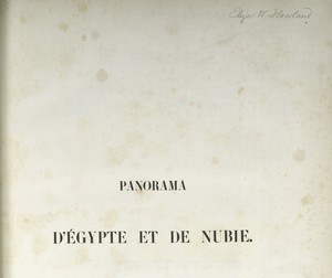 Panorama d'Egypte et de Nubie