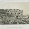 Karak, vue intérieure de l'extrémité sud de la forteresse.