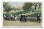 The Pilglim Procession-A Scene Daily Enacted during the Plymouth Tercentenary, Plymouth, Mass.