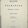 Egypt and Palestine, [Vol. 1], [Title page]