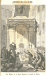 Jerusalem. Los Griegos en el santo sepulchro el sábado de gloria.