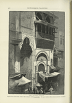 Sebîl, or street fountain.  Supplied from a cistern below which is filled during the inundation of the Nile.  The upper chamber, with its columns and double veranda, is a school-room.