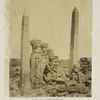 Karnak - vue des obelisques de Touthmes I et de la reine Hatason (Thebes)