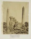 Karnak - vue des obelisques de Touthmes I et de la reine Hatason (Thebes)