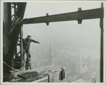 Atop Empire State- in construction; Chrysler Bldg & [Daily] News in middle foreground.