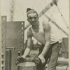 Worker holding a bucket