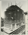 View of the building from another building about thirteen stories up