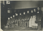 A family of seven sons and one daughter, Ellis Island, New York