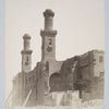Building with two towers, under construction