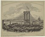 Suspension bridge between Brooklyn and New York City