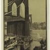 The massive piers of the Brooklyn Bridge