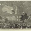 The Atlantic telegraph--fireworks at the City Hall in commemoration of the laying of the cable