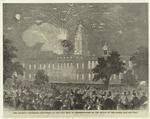 The Atlantic telegraph--fireworks at the City Hall in commemoration of the laying of the cable