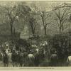 Unveiling the statue of Sir Walter Scott in Central Park, New York