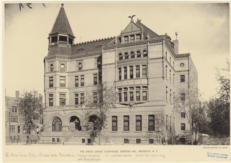 The Union League Club-House, Bedford Ave., Brooklyn,  - NYPL Digital  Collections