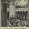 Interior of the library at Columbia