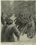 New York's famous "curb market," or side walk stock exchange, in a  blizzard