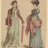 Women in long dresses with parasols and shawls