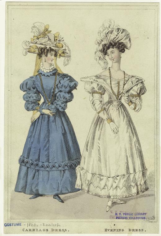 Carriage dress ; Evening dress - NYPL Digital Collections