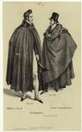 Men in cloaks, France, 1830s