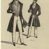 Men wearing vests, coats and hats, France, 1834