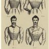 Men showing upper parts of dress, front and back, France, 1834