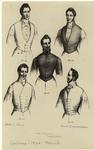 Men in various types of vests, France, 1834