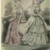 Women in dresses outdoors, United States, 1848