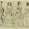 Women in ball dresses, United States, 1840