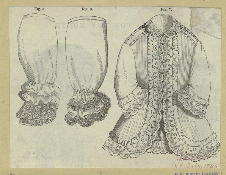 Sleeves and a shirt, United States, 1855 - NYPL Digital Collections