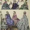 Women, a girl and bonnets, England, 1859