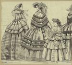 Women and a girl, England, 1850s