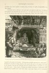 A grocer's shop, Jerusalem.  Two peasant women seated in the foreground, and a man of Silwan (Siloam) carrying a patched goat's skin filled with water from Job's Well