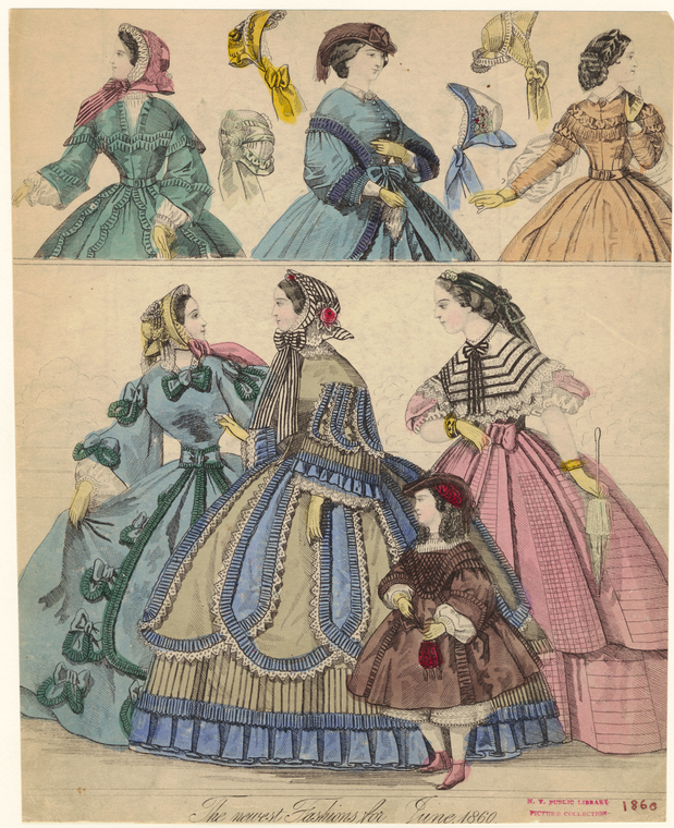 The newest fashions for June, 1860 - NYPL Digital Collections